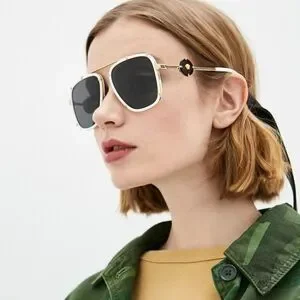 BRAND NEW VERSACE VE2233 147187 White/Dark Grey Unisex Sunglasses Versace VE2233 147187 White Sunglasses for Man – LookerOnline main image 2